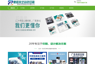 北京鹏程特艺彩色印刷公司网站上线